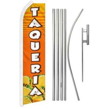 Taqueria Swooper Flutter Feather Advertising Food Flag  Pole Kit