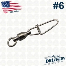 Manloong Fishing Ball Bearing Swivel With Cross Lock Snaps #6