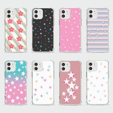 CASE FOR IPHONE 15 14 13 12 11 SE 8 SHOCKPROOF PHONE COVER STARS RETRO PASTEL