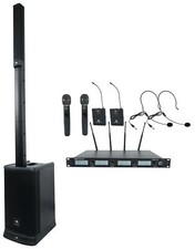JBL EON ONE MK2 Rechargeable Line Array DJ PA Speaker 2 Handheld 2 Headset Mics