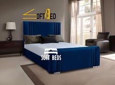 Plush Velvet Lisa Upholstered Bed Frame, Storage Option Double, King, Super King