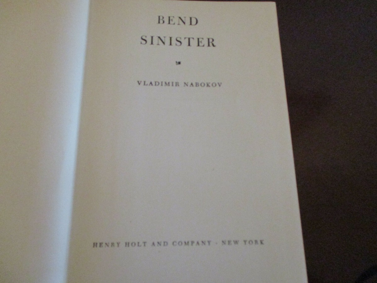 Bend Sinister Vladimir Nabokov First Edition Bend Sinister Vladimir