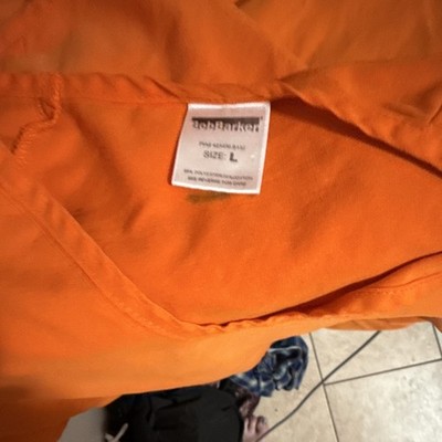 TopMark Unisex V-Neck Scrub Top L Orange Solid Poly/Cotton Medical