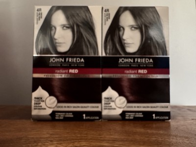 2 boxes - John Frieda Precision Foam Colour, 4R Radiant Red, Dark Red Brown