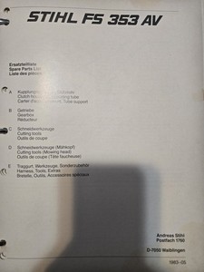 STIHL FS 353 AV SPARE PARTS LIST