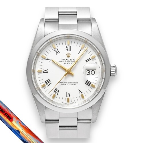 Rolex Oyster Perpetual Date Ref.15200 White Roman Dial Men's Watch