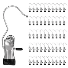 100 Pcs Boot Hangers Clips Laundry Hook Hanging Stainless Steel Portable Sock...