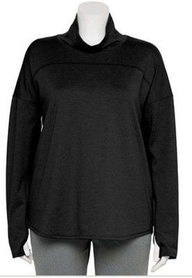 Womens plus 2X Tek Gear Warmwear Mockneck Top Sweatshirt NWT $35 Stretch Wicking