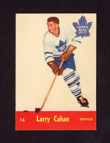 Larry Cahan #16 1955 Parkhurst Quaker Oats card