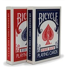 Bicycle Rider Back Playing Cards, Standard Index, Premium, 2 Pack-Red & Blue