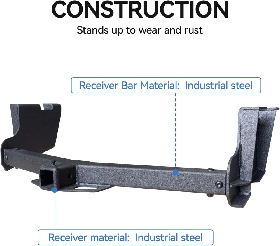 Enganche de remolque de acero negro compatible con Chevy Chevrolet Silverado Foto 2 de 4
