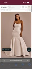 David's Bridal WG4123 Strapless Mikado Mermaid Full-Length Wedding Dress 4