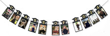 Class of 2024 Graduation Photo Banner - Black Gold Large Graduation Decorations