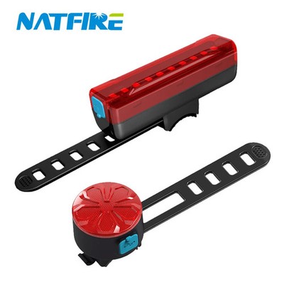 NATFIRE 15-50 Hours Bicycle Rear Light USB Rechargeable LED Back Rear Taillight
