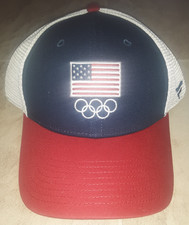 USA OLYMPIC HAT FANATICS S M L XL XXL FLAG JERSEY COLORS BASEBALL RED WHITE BLUE