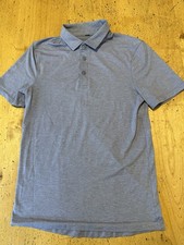 Lululemon Evolution Short Sleeve Button Front Polo Shirt Men's Small Maroon