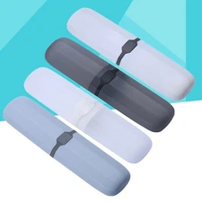 4 PCS Toothbrush Travel Case for Oral Portable Container Storage