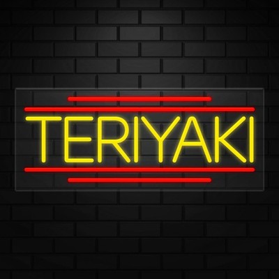 Teriyaki Neon Sign for Retail Displays | LED Flex Neon | 30''W x 12''H x 1''D