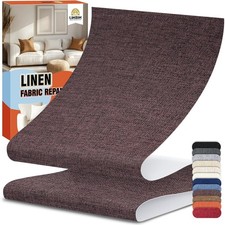 Linen Fabric Repair Tape 4.7x63 Inch, Self Adhesive IN, Dark Brown