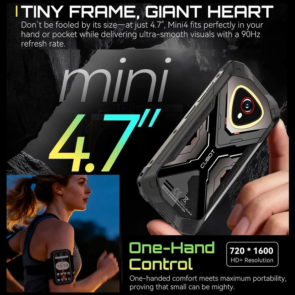 4,7"-Mini-Smartphone Cubot KingKong MINI 4 Robust 20GB+256GB Android 15 4700mAh - Bild 4 von 4