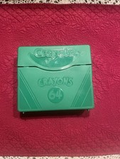 Plastic Storage Case for 64 Crayola Box Set 2018 Hallmark Sharpener Hole Green