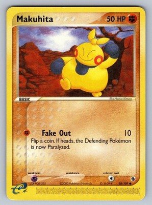 Makuhita 58/109 Common Ruby & Sapphire Pokemon Lightly Played