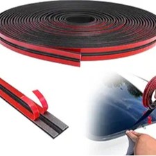 Car Weather Stripping, 14mmx19.68Ft T-Shape Cuttable Windshield Rubber Seal Stri
