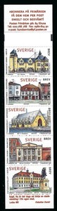 Fire - Sweden Booklet of 5 Stamps / Public Buildings - Fire Station in Gavle
