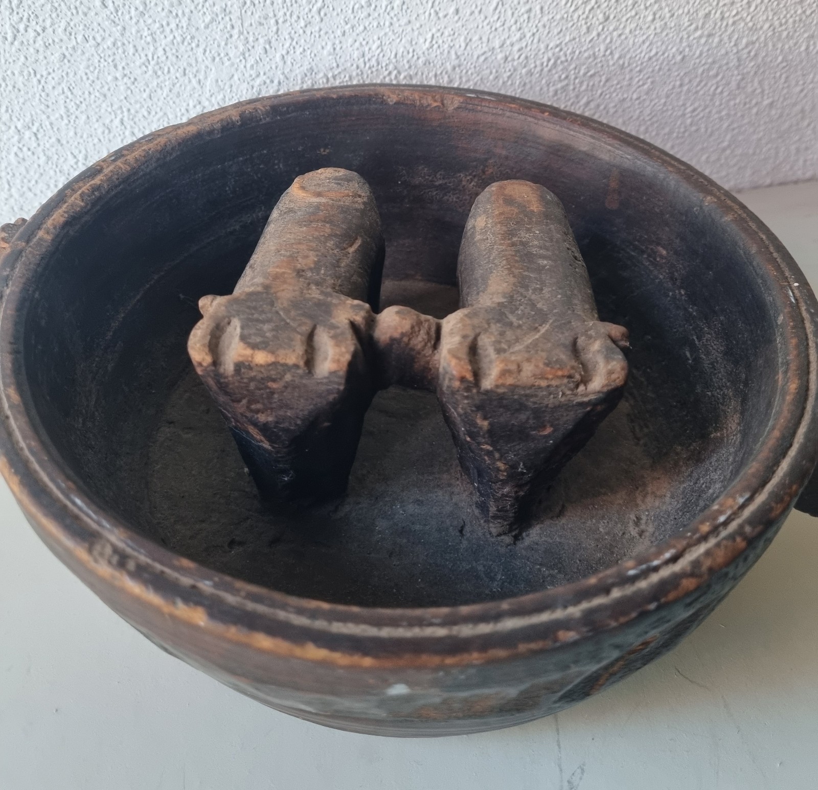 Antique Wedding Bowl (19th/20th Century) Carved Wooden Origin Bolivia AYMARA People