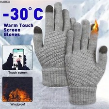 Winter Warm Touch Screen Gloves Men Women Thick Lined Cold Proof Elastic Outdoor