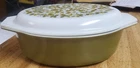 Pyrex #045 Olive Green Casserole Dish 2-1/2 Qt with Lid Vintage 70's
