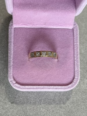 Ladies Ring 9ct (375,9K) Yellow Gold Ring with Diamonds P 1/2 7.5