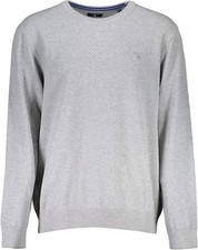 NWT - GANT Men's DOT TEXTURE Grey CREW NECK Premium Cotton KNIT SWEATER - 2XL