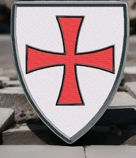 Patch with the symbol of the Order of the Templars.