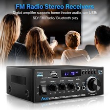 AK45 Home Audio Amplifier Stereo Receiver 300Wx2 Max Home Dual Channel Bluetooth