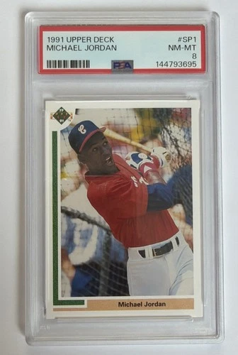 1991 Upper Deck Michael Jordan Rookie RC #SP1 PSA 8 NM-MT Chicago White Sox