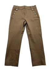 Quince Mariner Pants Women’s L Roasted Pecan Ponte Straight Leg Stretch