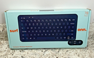 SURF ONN COMPACT WIRELESS KEYBOARD 78 Keys NEW