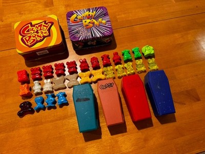 MASSIVE LOT 28 Gogos CRAZY BONES Jumbo Big Toys + 6 CASES Metal Lunch Tin Box