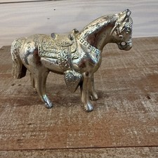 Silver Metal Horse- 11" x 8.25" Western Equestrian Decor Made In USA