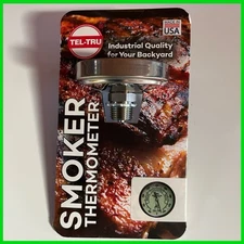 New TEL-TRU BBQ Smoker Thermometer (3” GLOW DIAL) 2.5” Stem - 100/500F #BQ300