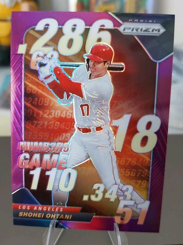 2020 Panini Prizm - Numbers Game Shohei Ohtani #NG-8 Purple Prizm