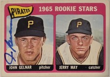 1965 TOPPS John Gelnar Auto Card #143 Pirates Rookie Stars Vintage Signed MLB. rookie card picture