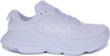 Hoka Bondi 8 Vegan Running Shoe All White Womens Trainers Size 3 - 8