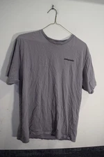 Patagonia Fly Fishing Shirt Mens Medium Gray Graphic Outdoor Tee Lightweight