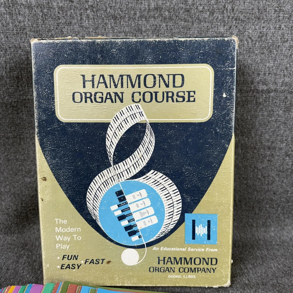 Vintage 1960s Hammond Organ Course Lesson Books Lot With Box Manuals Set - Image 2 of 4
