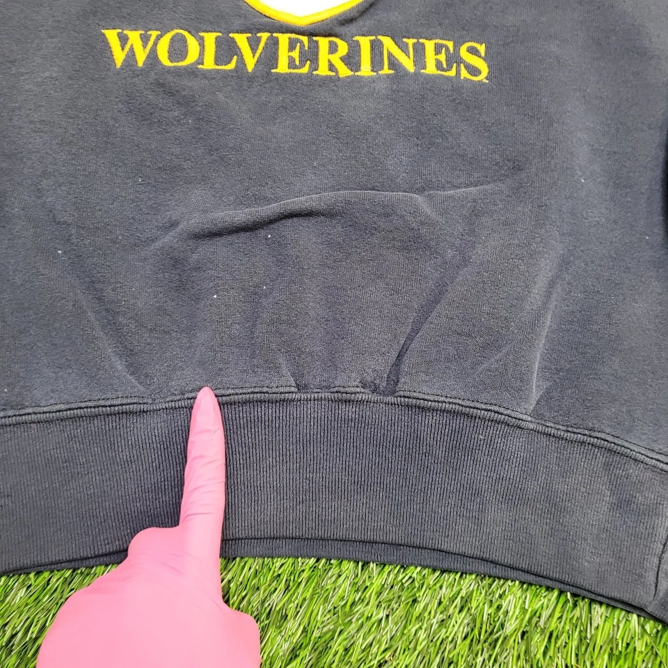 Moletom feminino vintage Michigan Wolverines M/L 21x24 folgado EUA - Imagem 3 de 4