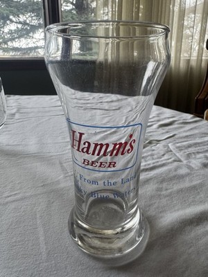 Vintage Hamm s Beer Glasses Pilsner - From the Land of Sky Blue Waters - Barware