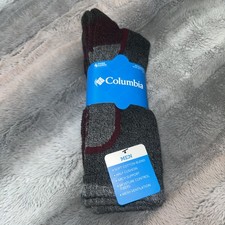 Columbia - Men's 4 Pack Moisture Control Basic Crew Socks-Black/Currant - 6-12 T