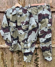 Custom Rare Camo Saudi Chocolate Chip Six Color Desert Jungle Fatigues BDU M-R